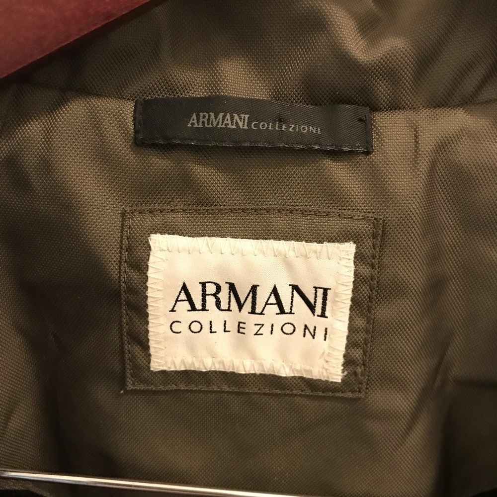 Armani Collezioni Rain Coat 42 brown green jacket - Picture 10 of 15